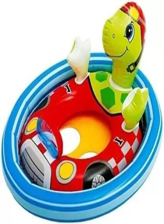 CLICK CHARM See Me Sit Float Inflatable Swim Pool Water Ring Tube Boat for 3-4 Years Kids, Duck Shape Baby Float Ring Swimming Pool Toys Tube Raft for Babies, Cartoon Float Pool Ring - Image 3